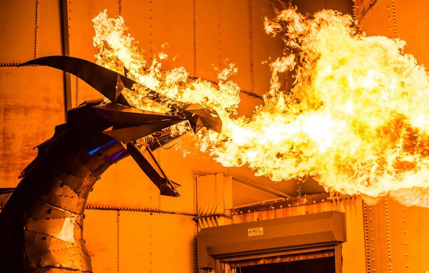 Sculptural flame feature